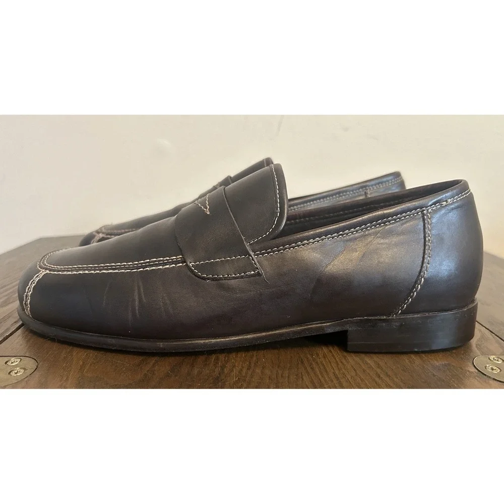 Donald‎ J Pliner Men's Brown Leather Loafers Size 10M